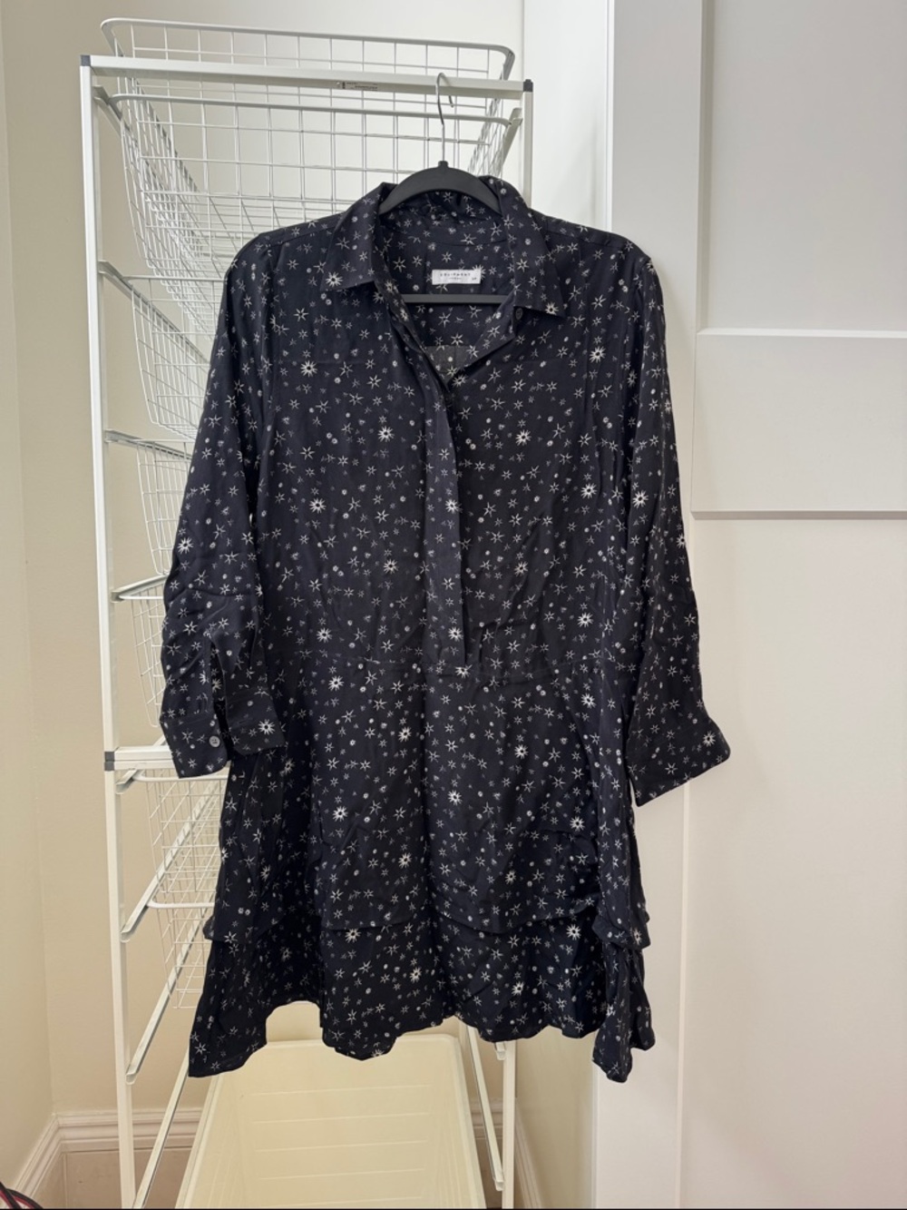 Equipment Black Star-Print Tunic Dress